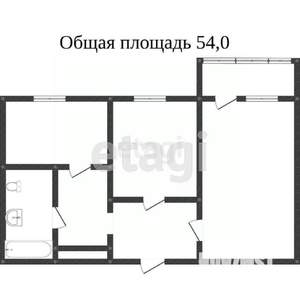 2-к квартира, вторичка, 53м2, 2/19 этаж