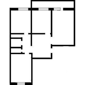 3-к квартира, вторичка, 61м2, 1/10 этаж