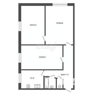 3-к квартира, вторичка, 50м2, 2/5 этаж