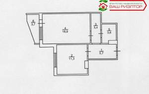 1-к квартира, вторичка, 43м2, 7/10 этаж