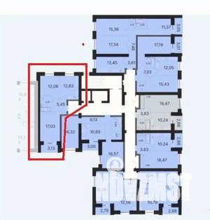 2-к квартира, вторичка, 53м2, 9/10 этаж