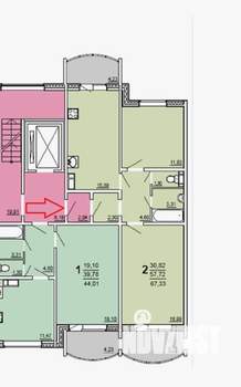 2-к квартира, вторичка, 58м2, 3/10 этаж