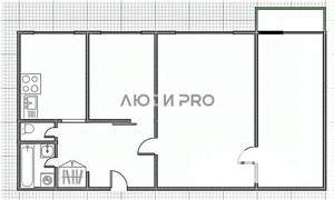 3-к квартира, вторичка, 56м2, 6/9 этаж