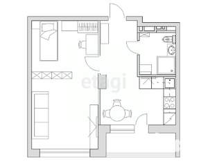 1-к квартира, вторичка, 40м2, 14/14 этаж