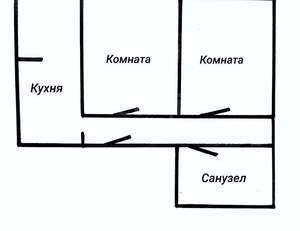 2-к квартира, вторичка, 82м2, 1/6 этаж
