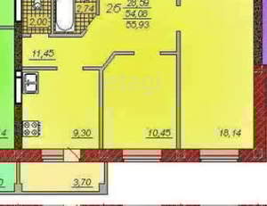 2-к квартира, вторичка, 58м2, 1/14 этаж