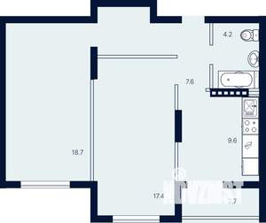 2-к квартира, вторичка, 60м2, 3/4 этаж