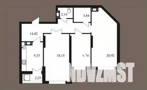 3-к квартира, сданный дом, 81м2, 7/23 этаж
