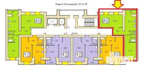 2-к квартира, сданный дом, 58м2, 16/16 этаж