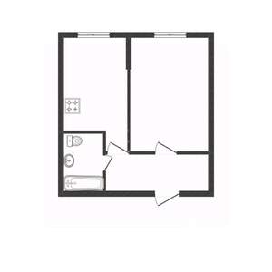 1-к квартира, вторичка, 34м2, 1/5 этаж