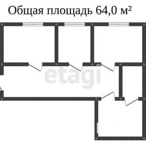 3-к квартира, вторичка, 64м2, 1/10 этаж