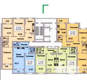 3-к квартира, вторичка, 93м2, 3/18 этаж