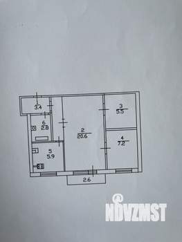 3-к квартира, вторичка, 45м2, 4/5 этаж