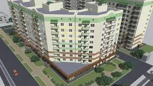 1-к квартира, строящийся дом, 53м2, 3/10 этаж