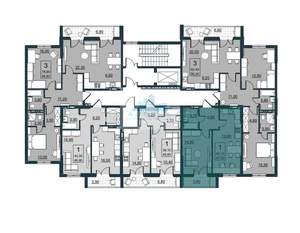 1-к квартира, вторичка, 43м2, 8/10 этаж