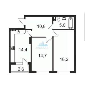 2-к квартира, вторичка, 66м2, 4/4 этаж