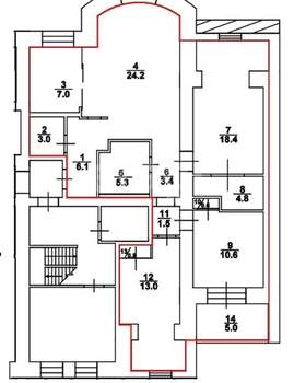 4-к квартира, вторичка, 99м2, 10/10 этаж