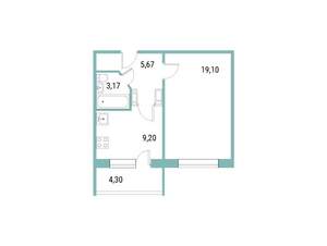 1-к квартира, вторичка, 41м2, 8/12 этаж