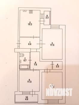 3-к квартира, вторичка, 82м2, 6/14 этаж