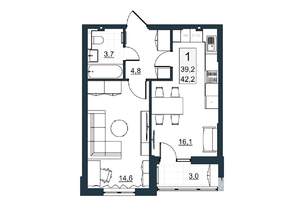 1-к квартира, вторичка, 39м2, 5/10 этаж