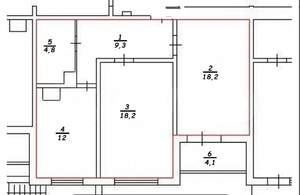2-к квартира, вторичка, 63м2, 6/19 этаж