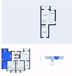 2-к квартира, сданный дом, 60м2, 3/10 этаж