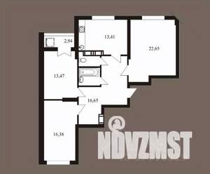 3-к квартира, сданный дом, 91м2, 13/23 этаж
