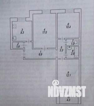 3-к квартира, вторичка, 63м2, 6/10 этаж