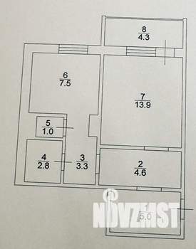 1-к квартира, вторичка, 38м2, 1/11 этаж