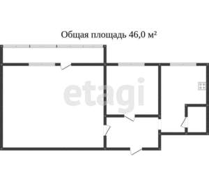 2-к квартира, вторичка, 43м2, 3/5 этаж