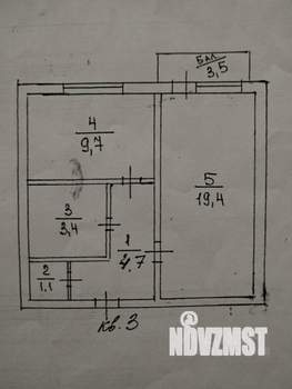 1-к квартира, вторичка, 38м2, 1/9 этаж