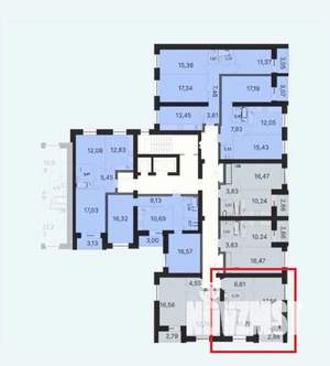 1-к квартира, вторичка, 42м2, 8/10 этаж