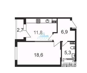 1-к квартира, вторичка, 45м2, 2/4 этаж