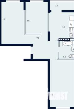 3-к квартира, вторичка, 76м2, 3/4 этаж
