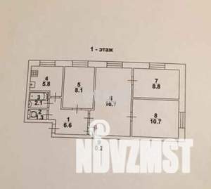 4-к квартира, вторичка, 60м2, 1/5 этаж