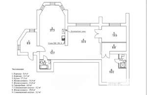 3-к квартира, вторичка, 128м2, 9/9 этаж