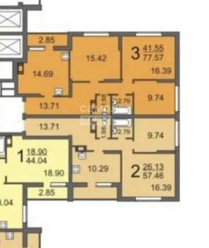 3-к квартира, вторичка, 80м2, 17/25 этаж