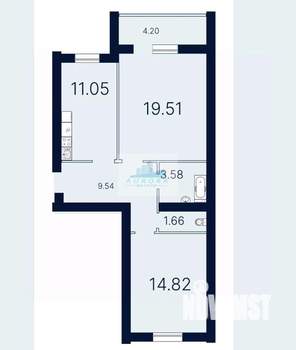 2-к квартира, вторичка, 64м2, 2/10 этаж