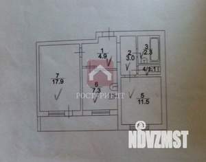 2-к квартира, вторичка, 48м2, 3/9 этаж