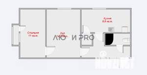 2-к квартира, вторичка, 44м2, 2/3 этаж