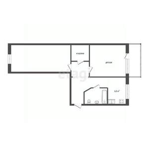 2-к квартира, вторичка, 43м2, 5/5 этаж