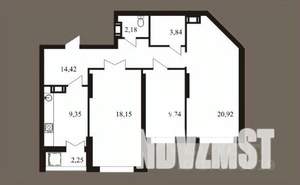 3-к квартира, сданный дом, 81м2, 7/23 этаж