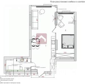 1-к квартира, вторичка, 59м2, 20/22 этаж