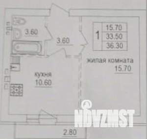 1-к квартира, вторичка, 36м2, 4/10 этаж