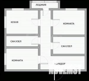 2-к квартира, вторичка, 64м2, 7/9 этаж