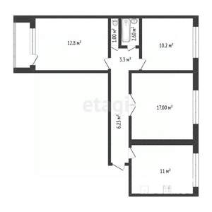 3-к квартира, вторичка, 66м2, 2/9 этаж