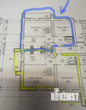 2-к квартира, вторичка, 68м2, 10/10 этаж