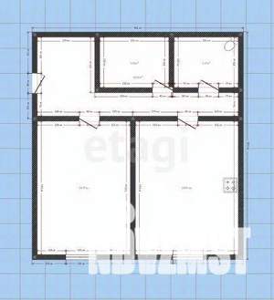 3-к квартира, вторичка, 67м2, 1/4 этаж
