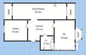 3-к квартира, вторичка, 90м2, 3/6 этаж