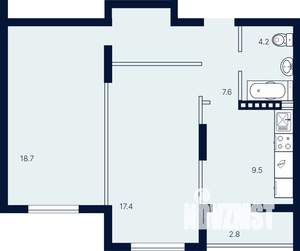 2-к квартира, вторичка, 60м2, 3/4 этаж